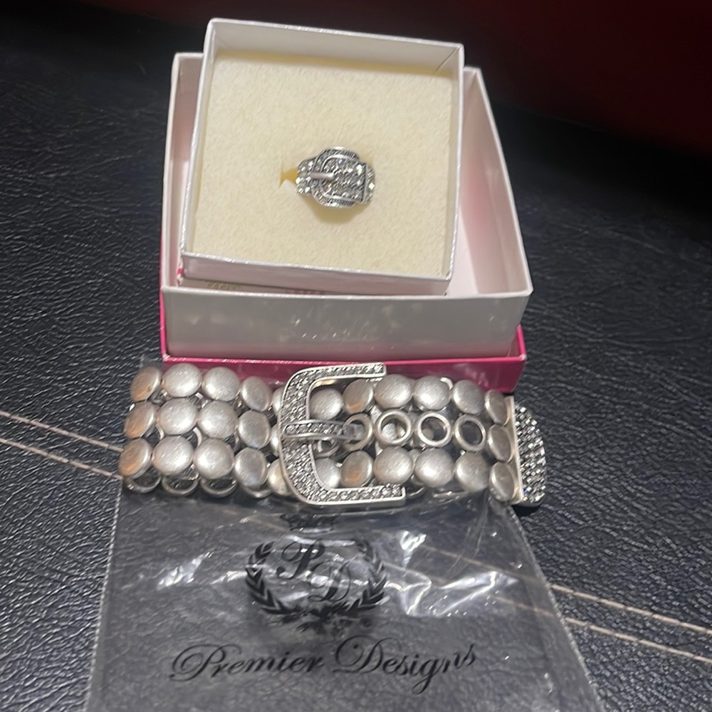Ring and bracelet ring is size 6 or 7 bracelet is adjustable